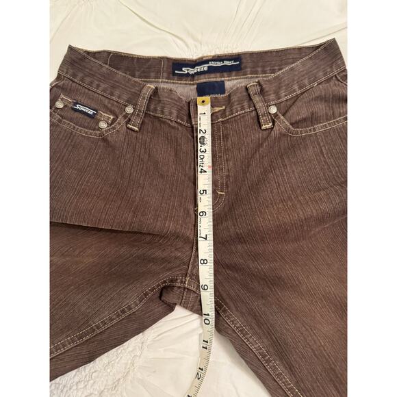Vintage Y2K Stephen Hardy Squeeze Low Rise Boot Cut Stretch Jeans Brown Sz 5/6 - Picture 8 of 9
